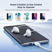 Joyroom JR-EC05 Type-C Series Half In-Ear Wired Earphones - White