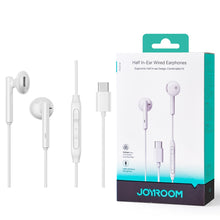 Joyroom JR-EC05 Type-C Series Half In-Ear Wired Earphones - White